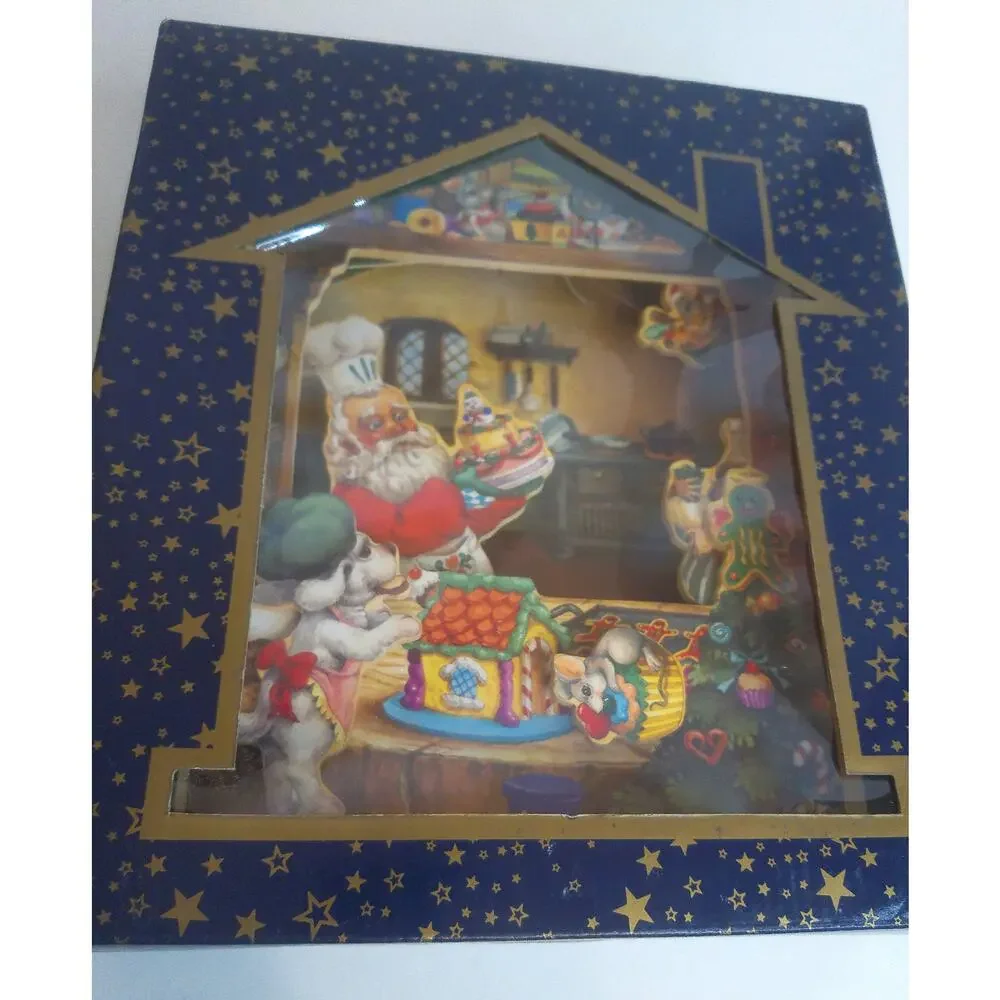 Vintage Fortunoff Musical Chef Santa Bakery Animated Christmas New